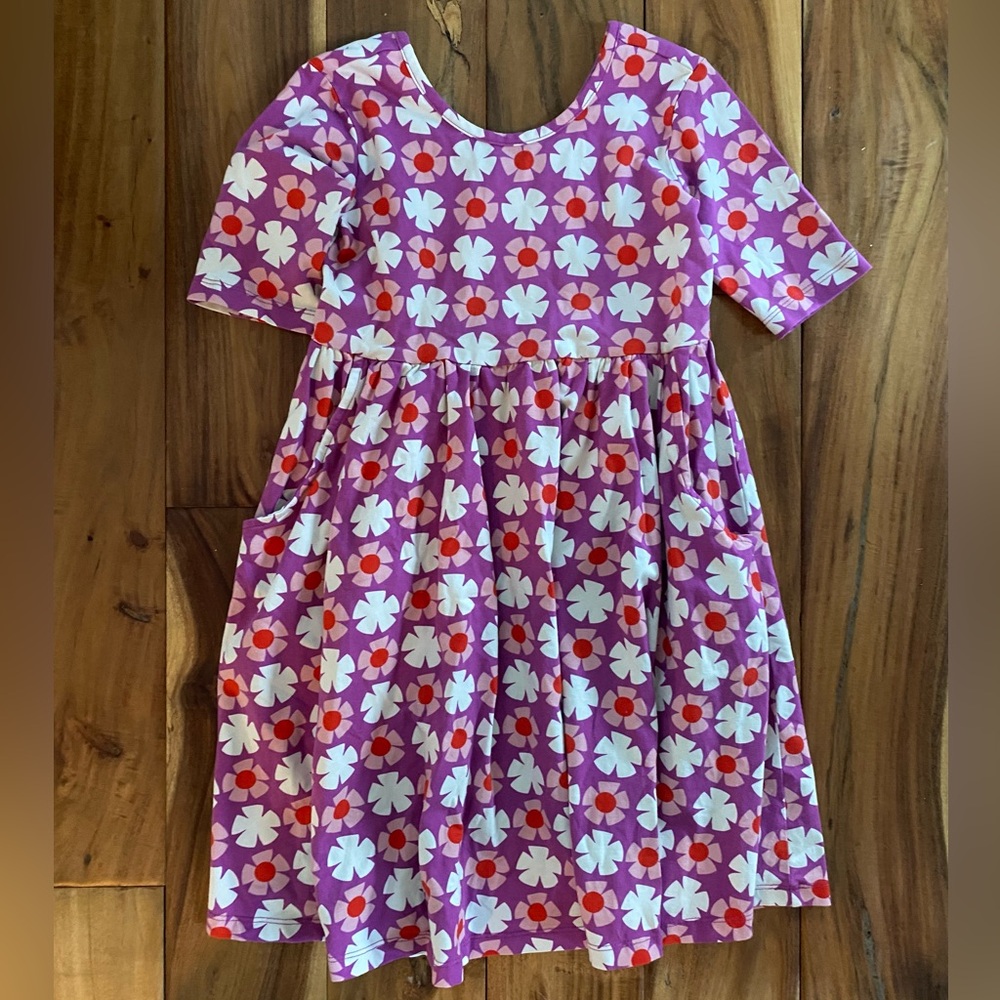 Hanna Andersson Girl’s Skater Pocket Dress Size 130 CM 8